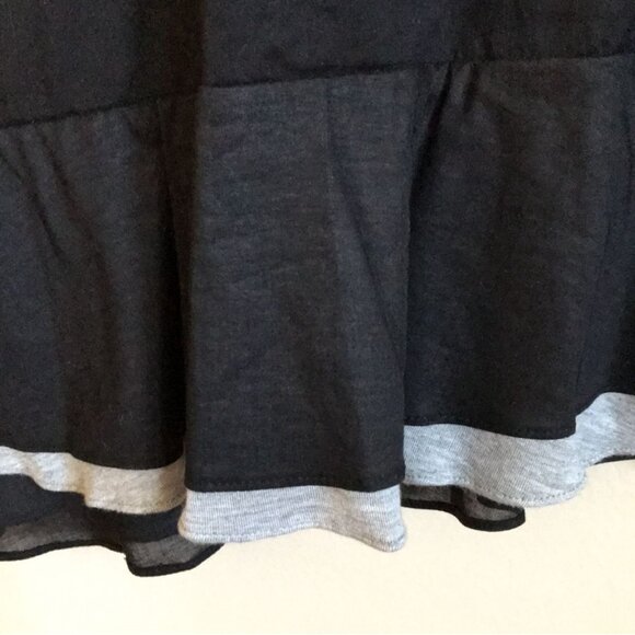 NWT $165 Diane von Furstenberg black and grey peplum top - Picture 7 of 7